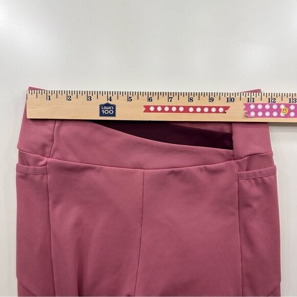 Gymshark Asymmetric V Cut High Waisted Dusty Pink Dark Ruby Leggings Size Small - Picture 8 of 12